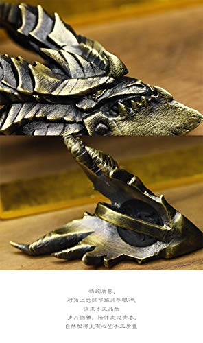 Colgante de acero inoxidable personalizado con cabeza de dragón de Blizzard colgante de acero inoxidable, collar colgante de cuentas, cordón