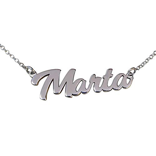 Collar con nombre personalizado en plata de ley 925/1000.-RINCONDELARTESANO.ES