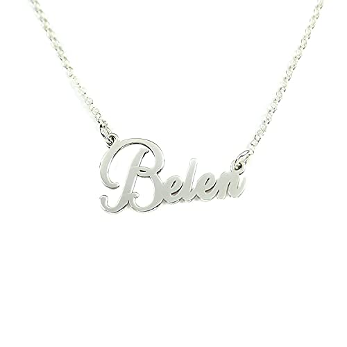 Collar con nombre personalizado en plata de ley 925/1000.-RINCONDELARTESANO.ES