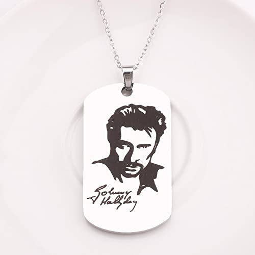 Collar De Marca Militar De Acero Inoxidable Láser Creativo Retrato Láser Colgante De Acero De Titanio Joyería Especial Privada Colgante Accesorio Joyería