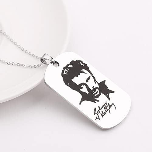 Collar De Marca Militar De Acero Inoxidable Láser Creativo Retrato Láser Colgante De Acero De Titanio Joyería Especial Privada Colgante Accesorio Joyería