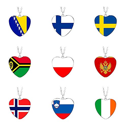 Collar hecho a mano con diseño de bandera de Noruega