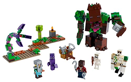 Collectix Lego Set – Minecraft Dungeons La jungla Ungeheuer 21176 + lámina de pegatinas Minecraft (26 unidades)
