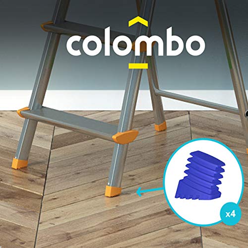 Colombo - Juego de 4 Patas de Repuesto para Escalera, Color Azul