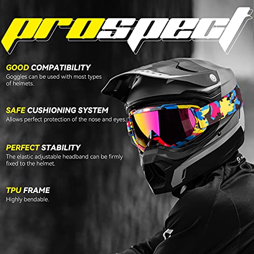 color tree MOTO-X - Gafas de motocross para bicicleta de cross, a prueba de viento, ATV MX