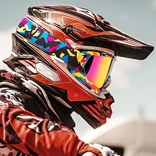 color tree MOTO-X - Gafas de motocross para bicicleta de cross, a prueba de viento, ATV MX