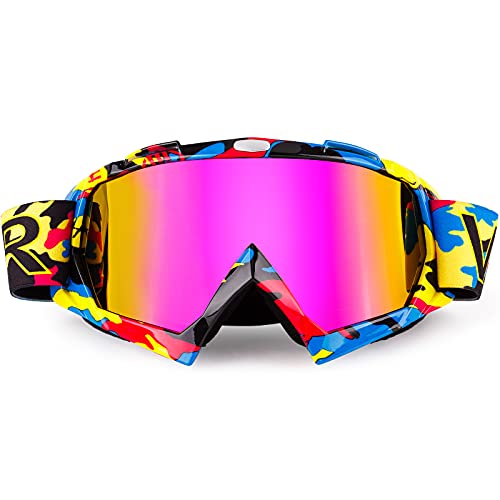 color tree MOTO-X - Gafas de motocross para bicicleta de cross, a prueba de viento, ATV MX
