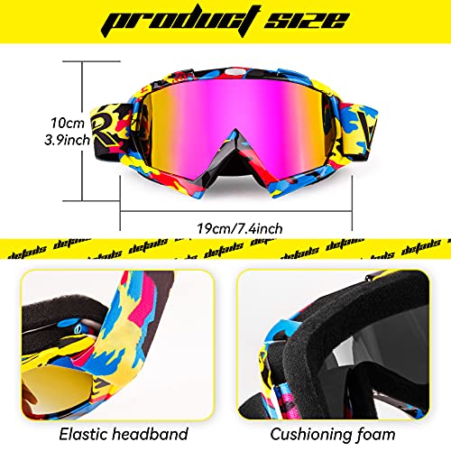 color tree MOTO-X - Gafas de motocross para bicicleta de cross, a prueba de viento, ATV MX