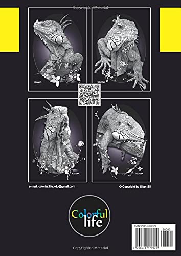 Colorful Life. A Unique, Realistic Hand Drawn Pages with Animals Designs to Color: An Adult and Teens Advanced Coloring Book Featuring Beautiful ... for Stress Relief and Relaxation. (Reptiles)
