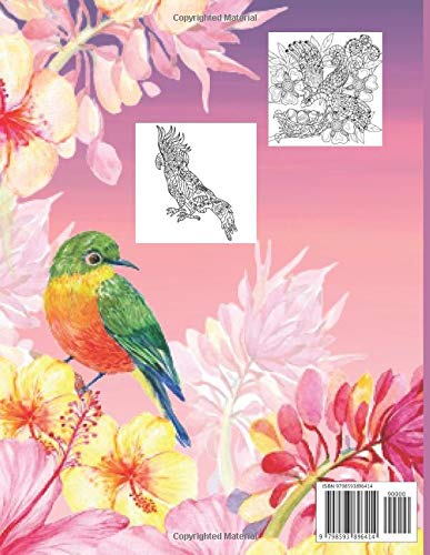 Coloring Book for Adult With Birds: Amazing birds coloring book for stress relieving with gorgeus bird designs.