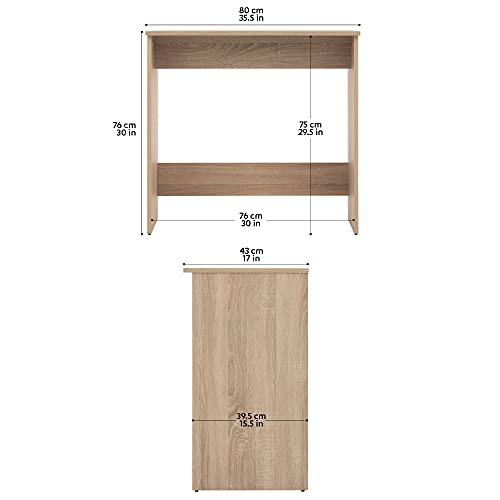 COMIFORT Escritorio Juvenil Oscos, Mesa Ordenador para Estudio, Superficie Amplia Acabado en Melamina, Mesa de Trabajo, Escritorio Moderno, Sonoma