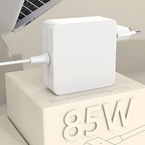 Compatible con Mac Book Pro Charger, 85W T-Tip Mac Book Pro Power Adaptador Charger para Mac Book Pro 17/15/13 Pulgadas (Fabricada después de Mediados de 2012), Cargador Mac Funciona con 45W/60W/85W