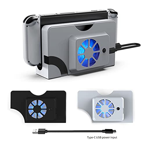Compatible for Switch OLED Disipadores de calor Nintendo Switch OLED Ventilador de refrigeración (Blanco)