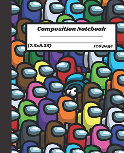 Composition Notebook: Lined Notebook / Journal / Diary Gift, 120 Quality Pages, 7.5x9.25 inches, Matte Finish Cover, Great Gift For All Gaming And Anime Fans For Kids And Adults