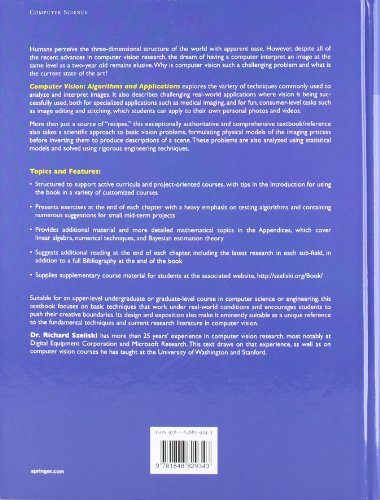 Computer Vision: Algorithms and Applications (Texts in Computer Science)