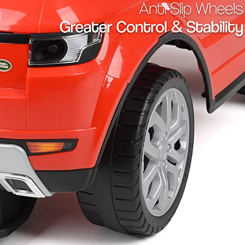 Con licencia de Range Rover Ride On Car, Kids Foot to Floor, Kids Evoque SUV, efectos de sonido, almacenamiento debajo del asiento