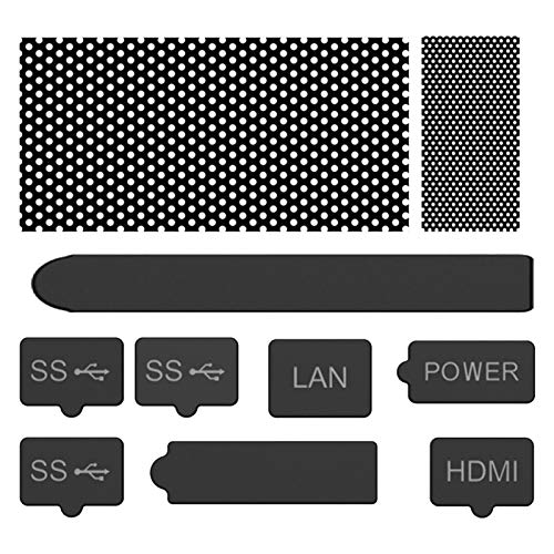 Conjunto de cobertura de polvo horizontal para Xbox One X Project Scorpio Console, protector de polvo de forro suave y suave, tapa de tapón de tapón de polvo de silicona establecido para Xbox One X