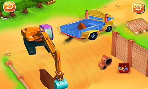 Construir ciudades Juego niños : juego de construcción para niños - excavadoras, camiones grúa y para construir la ciudad ! GRATIS