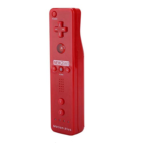 Controlador de Juego, Botón Potente Controlador de Mango de Juego Pequeño Controlador de Mango de Juego Somatosensorial Hermoso para Wii/WiiU(Rojo)