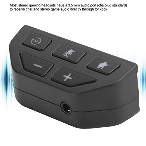 Controller Sound Enhancer para Xbox One, Adaptador de Auriculares Controlador Adaptador de Audio Convertidor de Auriculares, Adaptador inalámbrico para Gamepad, Interfaz de Audio de 3,5 mm(Negro)