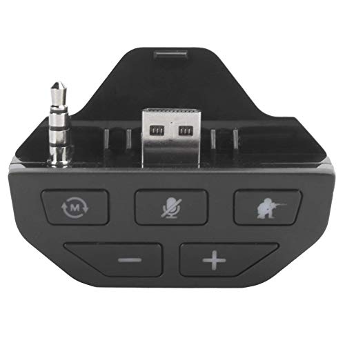 Controller Sound Enhancer para Xbox One, Adaptador de Auriculares Controlador Adaptador de Audio Convertidor de Auriculares, Adaptador inalámbrico para Gamepad, Interfaz de Audio de 3,5 mm(Negro)