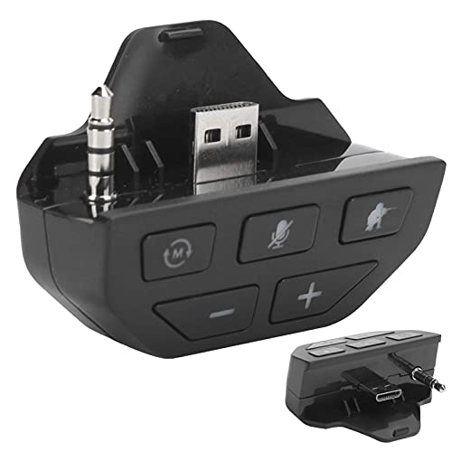 Controller Sound Enhancer para Xbox One, Adaptador de Auriculares Controlador Adaptador de Audio Convertidor de Auriculares, Adaptador inalámbrico para Gamepad, Interfaz de Audio de 3,5 mm(Negro)