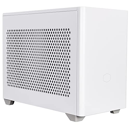 Cooler Master MasterBox NR200P Caja Ordenador Mini ITX, Panel Lateral Cristal Templado, Opciones de Enfriamiento óptimos, Exposición GPU Vertical, Accesibilidad 360 Grados Sin Herramientas, Blanco