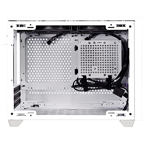 Cooler Master MasterBox NR200P Caja Ordenador Mini ITX, Panel Lateral Cristal Templado, Opciones de Enfriamiento óptimos, Exposición GPU Vertical, Accesibilidad 360 Grados Sin Herramientas, Blanco