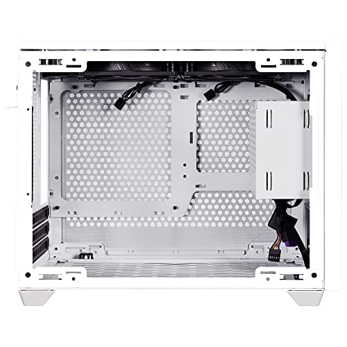 Cooler Master MasterBox NR200P Caja Ordenador Mini ITX, Panel Lateral Cristal Templado, Opciones de Enfriamiento óptimos, Exposición GPU Vertical, Accesibilidad 360 Grados Sin Herramientas, Blanco