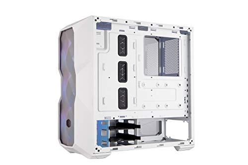 Cooler Master MasterBox TD500 Mesh White- Caja PC ARGB Frontal Mallado Líneas Poligonales, 3 x 120 mm Ventiladores Preinstalados, Panel Lateral Vidrio, Configuraciones Flujo de Aire -Color Blanco