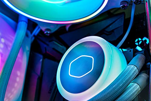 Cooler Master MasterLiquid ML240 Illusion Refrigeración Líquida AIO para CPU - Edición Blanca - 2 Ventiladores ARGB Halo 120mm, Radiador 240mm, Controlador ARGB Incluido - Compatible con AMD & Intel