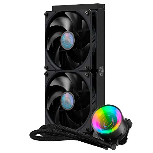 Cooler Master MasterLiquid ML280 Mirror Refrigerador Líquido CPU ARGB: Sistema Refrigeración Bomba de Agua AIO 3º Gen, Ventiladores SickleFlow V2 2x140mm, Radiador 280mm, Compatible Socket AMD e Intel