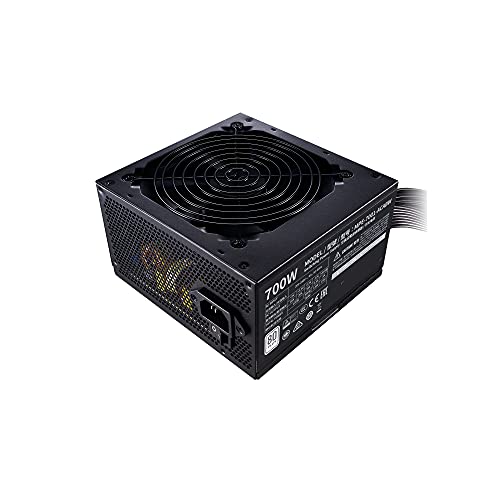 Cooler Master MWE 700 White 230V V2 Fuente de Alimentación, Enchufe UE - 80 PLUS 230V Certificado UE, Ventilador Silencioso 120 HDB, Circuito CC a CC + LLC con Raíl Único de +12V - 3 Años de Garantía