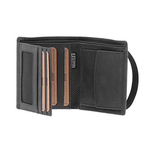 Coronel Tapiocca Cartera Aladino kaki Hombre Adolescente con Compartimentos Billetes, Bolsillo y Ranuras Tarjetas