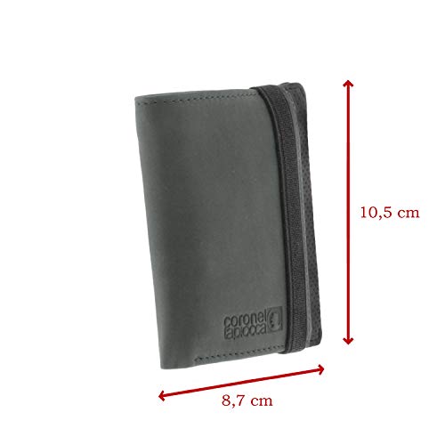 Coronel Tapiocca Cartera Aladino kaki Hombre Adolescente con Compartimentos Billetes, Bolsillo y Ranuras Tarjetas