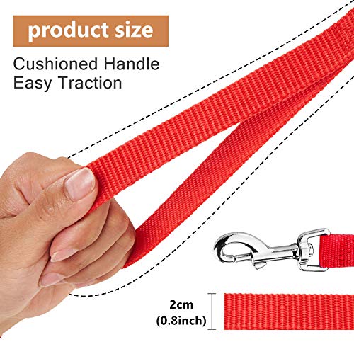 Correa de Adiestramiento para Perros Larga Correas Nylon Resistente para Camping Paseo Longitud 20m Rojo