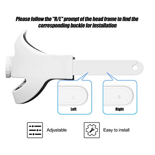 Correa para la Cabeza +Cubierta Facial para Oculus Quest 2 Reemplazo para la Oculus Quest 2 Elite Strap Reducir la Presión de la Cabeza Toque Cómodo Prueba de Sudor Accesorios de Oculus Quest 2 (Gris)