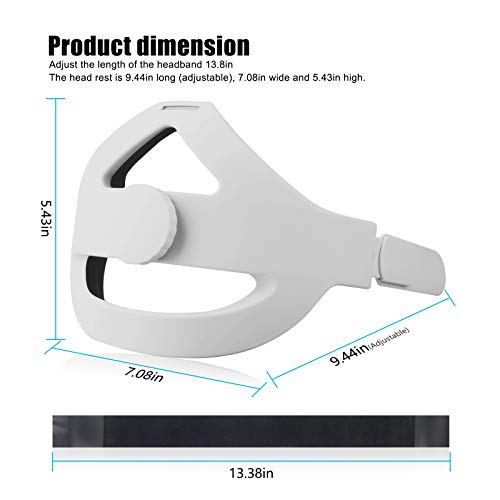 Correa para la Cabeza +Cubierta Facial para Oculus Quest 2 Reemplazo para la Oculus Quest 2 Elite Strap Reducir la Presión de la Cabeza Toque Cómodo Prueba de Sudor Accesorios de Oculus Quest 2 (Gris)