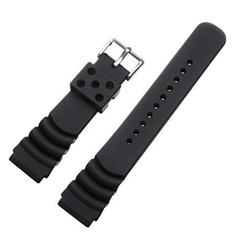 Correas de reloj de silicona para hombre, correa de goma de liberación rápida para relojes , 20 mm y 22 mm 20mm Negro…
