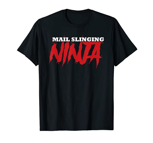 Correo Slinging Ninja Postal Worker Courier Mailman Camiseta