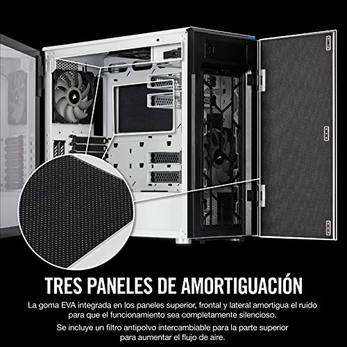 Corsair Carbide Series 678C - Vidrio Templado ATX Gaming Case, silencioso, color blanco