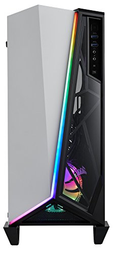 Corsair Carbide Spec-Omega RGB - Chasis semitorre para Juegos, con Cristal Templado, Color Blanco y Negro (CC-9011141-WW)