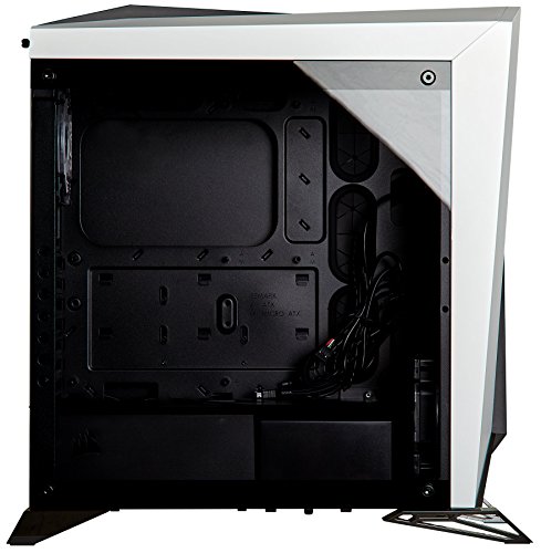 Corsair Carbide Spec-Omega RGB - Chasis semitorre para Juegos, con Cristal Templado, Color Blanco y Negro (CC-9011141-WW)
