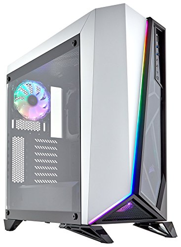 Corsair Carbide Spec-Omega RGB - Chasis semitorre para Juegos, con Cristal Templado, Color Blanco y Negro (CC-9011141-WW)