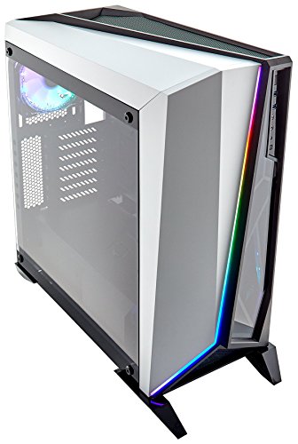 Corsair Carbide Spec-Omega RGB - Chasis semitorre para Juegos, con Cristal Templado, Color Blanco y Negro (CC-9011141-WW)
