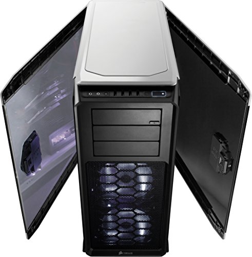 Corsair Graphite 760T v2 - Caja de PC, Full-Tower ATX, Ventana Lateral con Tres AF140 Rojo LED Ventilador, Blanco