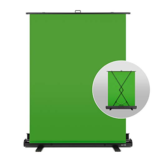 Corsair Green Screen - Panel chromakey plegable para eliminación del fondo, marco autodesplegable, tejido verde chroma antiarrugas, estuche rígido de aluminio