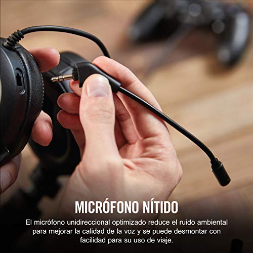 Corsair HS50 Stereo - Auriculares gaming con micrófono desmontable (para PC/PS4/Xbox/Switch/móvil), Verde