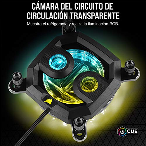 Corsair Hydro X Series XC7 Waterblock para procesador RGB (1200/AM4), Negro