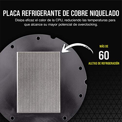 Corsair Hydro X Series XC7 Waterblock para procesador RGB (1200/AM4), Negro